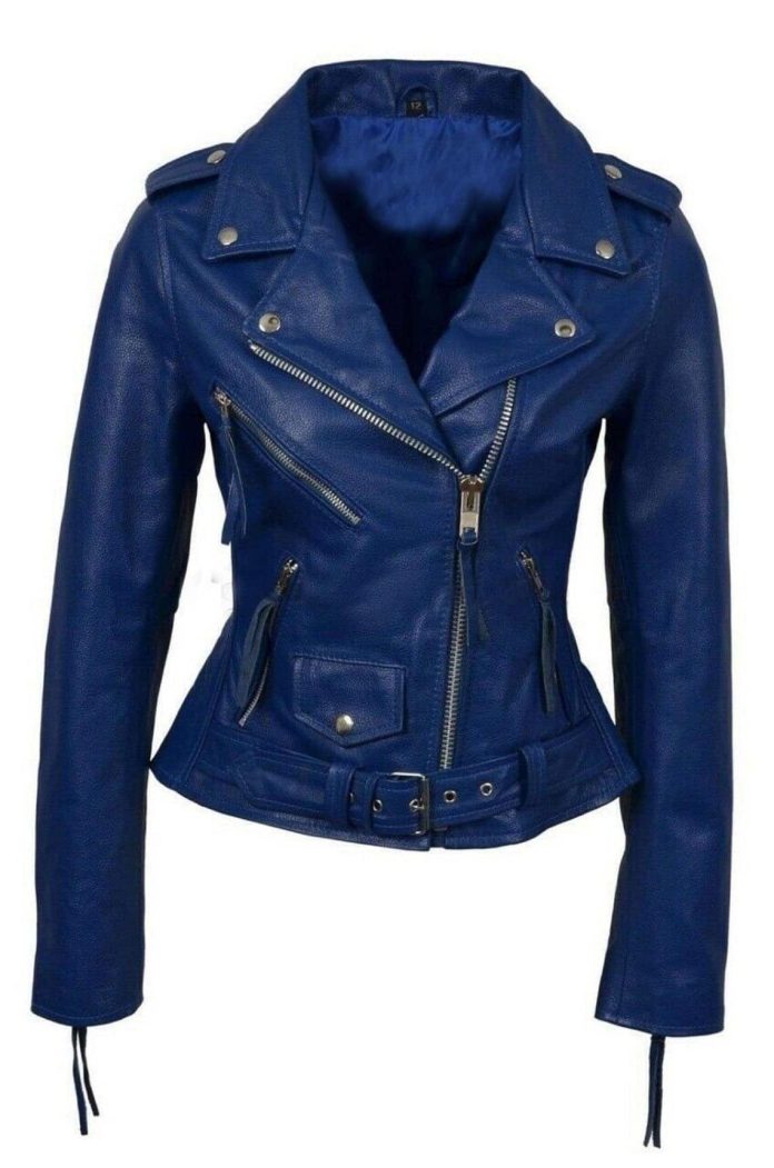 Blue Biker Jacket
